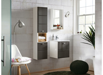 3-stéck Buedzëmmer Miwwel Set Lavabo Waschbecken