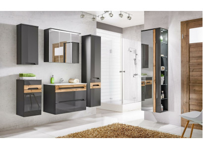 Design Buedzëmmer Miwwelen Bad 6 Stéck Set Garnitur Schaf Wäschbecken Beliichtung