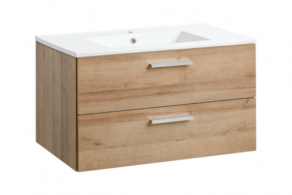 Badzëmmerset 80cm Wäschbecken mat Modern Ënnerbau Dekorative Wäschdësch