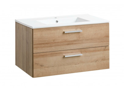 Badzëmmerset 80cm Wäschbecken mat Modern Ënnerbau Dekorative Wäschdësch