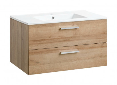 Badzëmmerset 80cm Wäschbecken mat Modern Ënnerbau Dekorative Wäschdësch