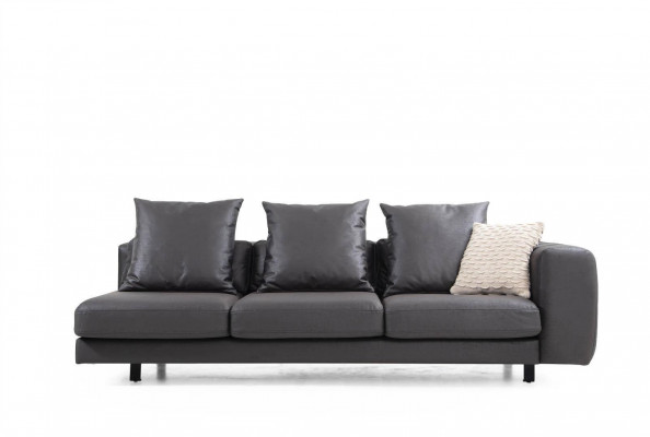 Eckcouch Eckgarnitur L-Form Polstersofa Stoffsofa Grau Sofa Dësch Canapé