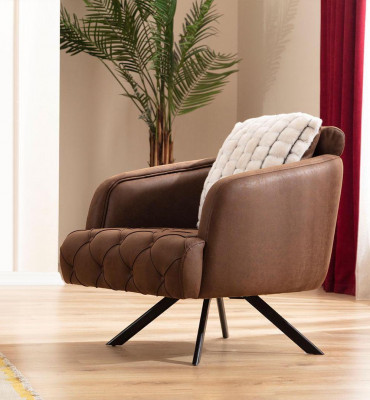 Sofa-Garnitur Klassesch Stoffsofa Dräi-Sëtzer Fotell Beige Polstersofa