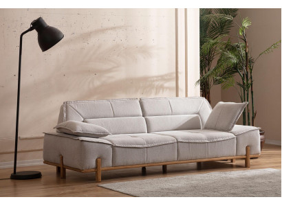 Drësëtzerekauz Stoffsofa Sofa-Sëtzer Polstersofa Stoff Modern Gro
