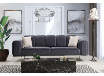 Modernen dräisëtzegen Divan Stoffsofa Polstersofa Gro Sofa Stoff 3 Sëtz.