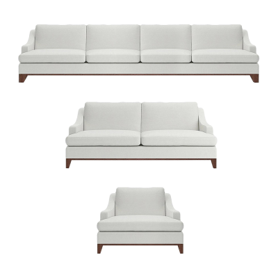 Wäiss Luxus Sofagarnitur 3tlg Komplett Sofaen Ariichtung Fauteuil Wunnzëmmer