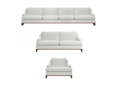 Wäiss Luxus Sofagarnitur 3tlg Komplett Sofaen Ariichtung Fauteuil Wunnzëmmer