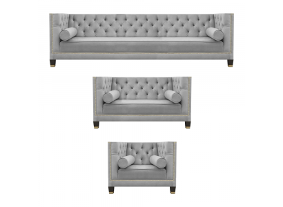 Sofagarnitur Designer Sofas Couch Wunnzëmmer Luxus 4+2+1 Canapé-Garnitur