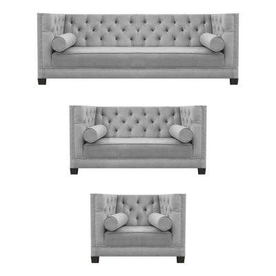 Luxus Wunnzëmmer Modern Sofa Set 2x Sofas Neien Fauteuil Garnituren