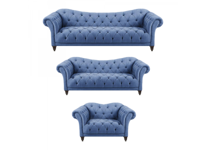 Designer Canapé-Set Modern Komplett Ariichtung Luxus Canapéen Chesterfield