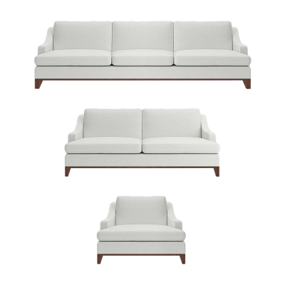Luxus wäiss Sofa-Set Wunnzëmmer Fotell Ariichtung komplett Ariichtung