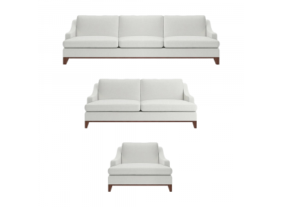 Luxus wäiss Sofa-Set Wunnzëmmer Fotell Ariichtung komplett Ariichtung