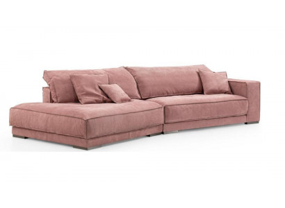 Rosa grouss Sofa Canapé xxl Stoffcouch Wunnzëmmer Canapéen 3-Sëtzer Miwwele