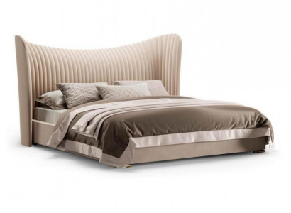 Béiges Duebelbett Designer Holz Better Bettgesteller Schlofzëmmer Miwwelen Bett