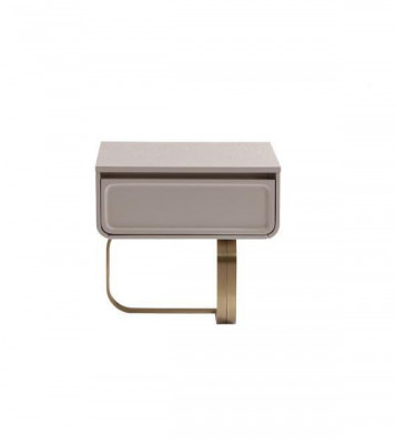 Beige Nuetsdësch Schlofzëmmer Niewendësch Edelstahl Holzdësch Modern