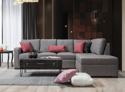Wunnzëmmer Polsterschmuck Luxus Ecksofa L-Form Modern Design Canapé Couch