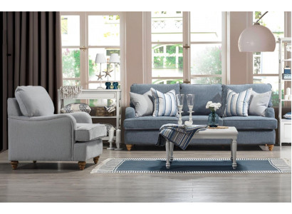 Sofagarnitur 2tlg Wunnzëmmer Ariichtung Dräisëtzer Sofa Luxus Fauteuil Nei