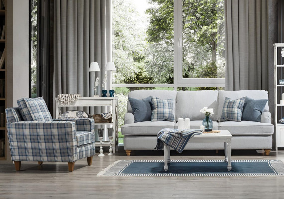 Luxus Wunnzëmmer Set Modern Miwwelen Canapé Drësëtzer Design Neie Fautteuil