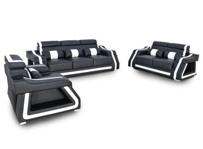 Sëtzgrupp 3+2+1 Sofa Set Design Couch Polster Canapee Couch Modern Set Garnitur