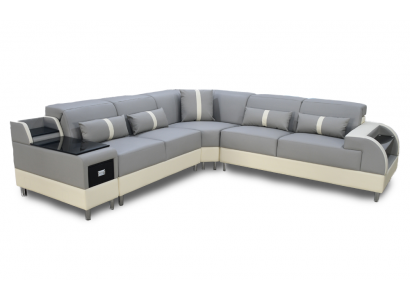 Ecksofa L-Form Sofa Canapé Design Polster Modern Eckgarnitur Gro.