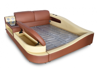 Multifunktiounsbett Luxus Hotel-Duebeltbett Design Miwwelen 180x200