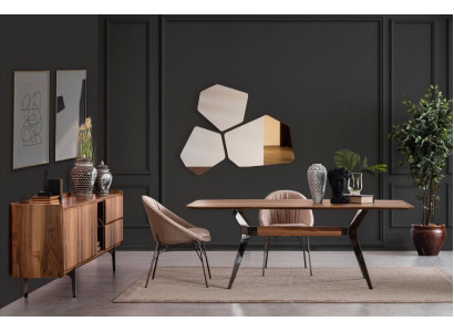 Moderne Iesszëmmer Luxus Garnitur Iessdësch 2x Still Sideboard Kommmodéier.