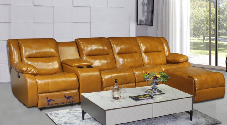 Canapé 4 Plazen Sofa Polster Kënschtlederen Sofas Brong Pouf Couchen Nei