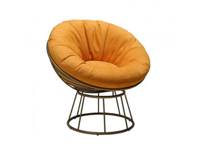 Club Lounge Designer Still Polster 1 Sëtzer Relax Einsëtzer Orange