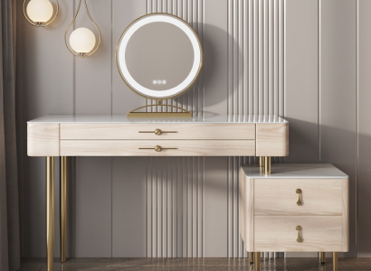 Schlofkummer Miwweldesign Schminktisch Modern Konsolendësch Luxus Nei