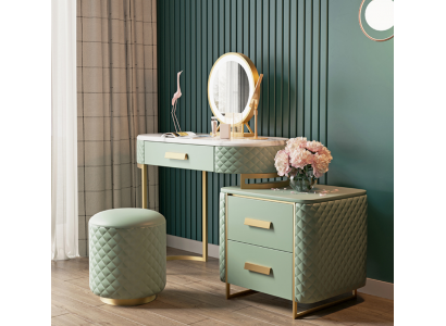 Schminktisch Design Dëscher Kosmetik Coiffer Spigel Konsol Schlofzëmmer