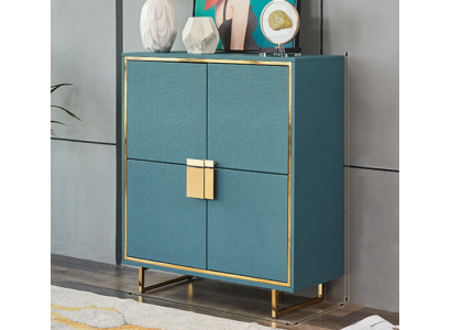 Modern Säitendësch Blo Wunnzëmmer Kommode Luxus Regal Miwwelen Nei