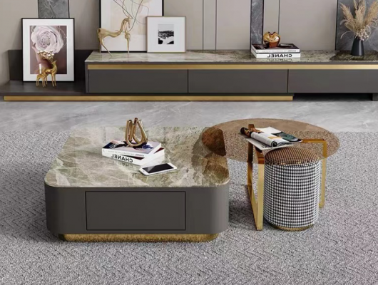 Wunnzëmmer Miwwelen Luxus Gro Canapé Dësch Design Dësch Kaffisdëscher Neit
