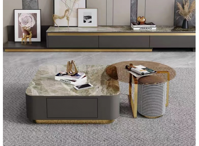 Wunnzëmmer Miwwelen Luxus Gro Canapé Dësch Design Dësch Kaffisdëscher Neit