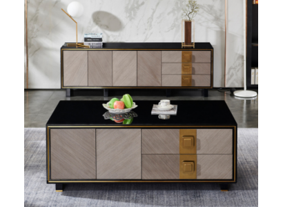 Wunnzëmmer Design Dëscher Miwwelen Luxus Bäistelltëscher Holz Modern Couchdësch