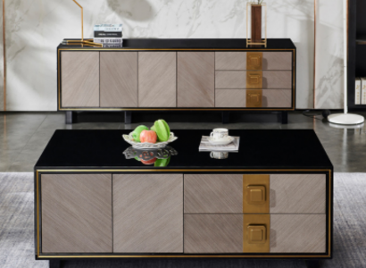 Wunnzëmmer Design Dëscher Miwwelen Luxus Bäistelltëscher Holz Modern Couchdësch