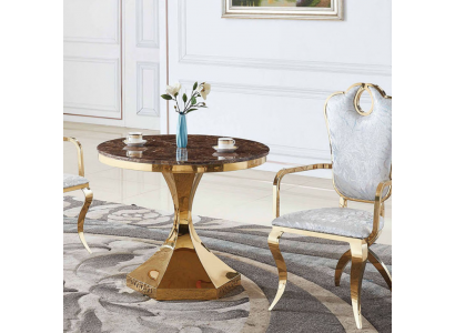Iessieleméiwwel Luxus Holz Modern Edelstol Wunnzëmmer Design Neit Gold