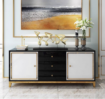 Design Kommode Wunnzëmmer Anrichte Modern Sideboard Holz Schaf Neien