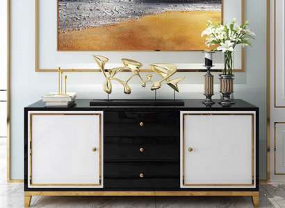 Design Kommode Wunnzëmmer Anrichte Modern Sideboard Holz Schaf Neien