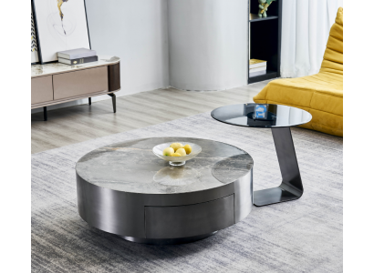 Cornerstafel Dëscher Designer Wunnzëmmer Kaffisdësch Set 2 Stéck Miwwelen