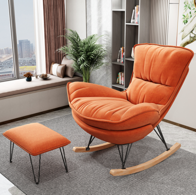 Sessel Design Relax Orange Textil Wunnzëmmer Polster Luxus Einsëtzer