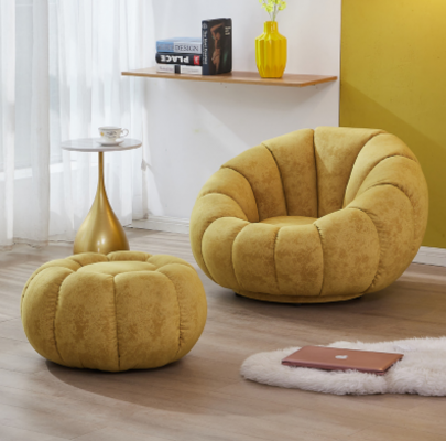 Still Sessel Modern Design Wunnzëmmer Giel Luxus Polster Stoff Neien