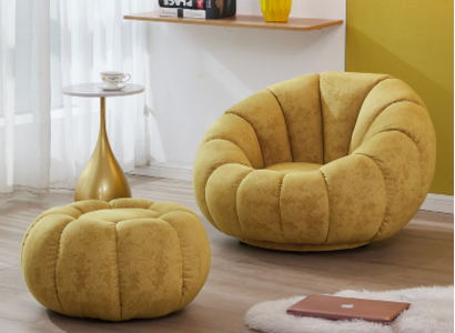 Still Sessel Modern Design Wunnzëmmer Giel Luxus Polster Stoff Neien