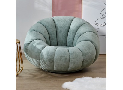 Designer Fotell 1 Plazgréng Textil Luxus Lounge Sofa Eenzelen Nei