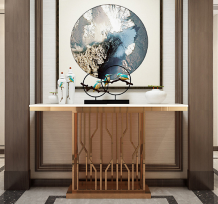 Designer Luxus Konsolendësch Konsolen Edelstol Design Gold Modern Nei