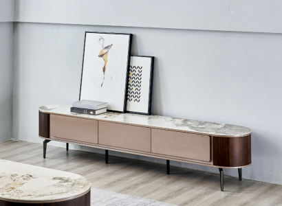 Säitebord TV Schaf Lowboard Holz Modern Stand Wunnzëmmer RTV Nei