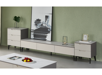 Wunnwelt TV Stänner RTV Lowboard Luxus Holz Modern Gro Wunnzëmmer