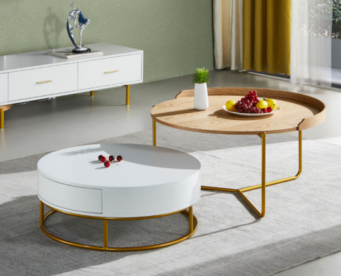 Table Set Sofadësch Kaffisdësch Niewendësch Design Wunnzëmmer 2tlg