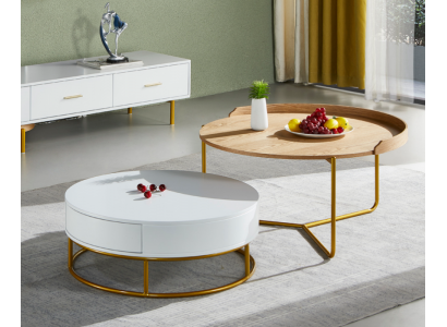 Table Set Sofadësch Kaffisdësch Niewendësch Design Wunnzëmmer 2tlg