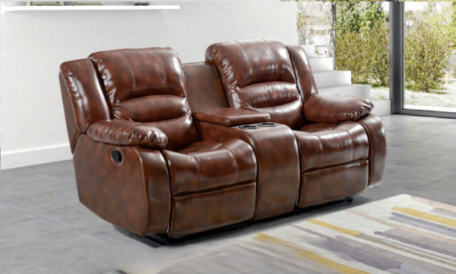 Canapé 2 Sëtzer Design Canapéë Polster Couchen Relax Braun Wunnzëmmer