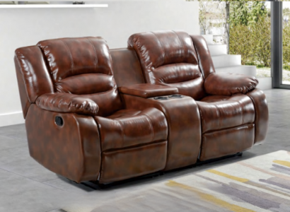 Canapé 2 Sëtzer Design Canapéë Polster Couchen Relax Braun Wunnzëmmer